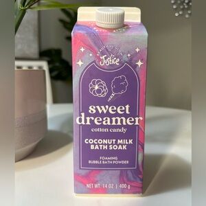 Sweet Dreamer Cotton Candy Coconut Milk Foaming Bubble Bath Powder 14Oz Justice